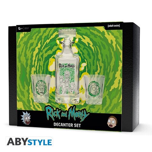 Abystyle Rick and Morty Decanter Set Decanter 750ml 2x Glass a 320ml Abystyle Rick and Morty Decanter Set Decanter 750ml 2x Glass a 320ml