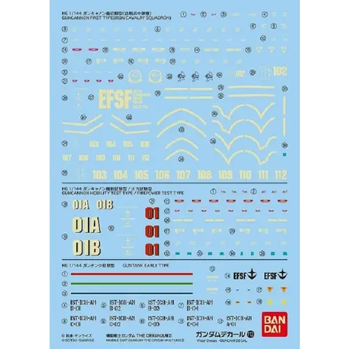 Bandai Gundam Mobile Suit the Origin Multiuse 2 Decal 113 Model Kit