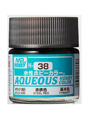Mr.Hobby Mr. Hobby Aqueous Hobby Colors 10ml Steel Red H-038