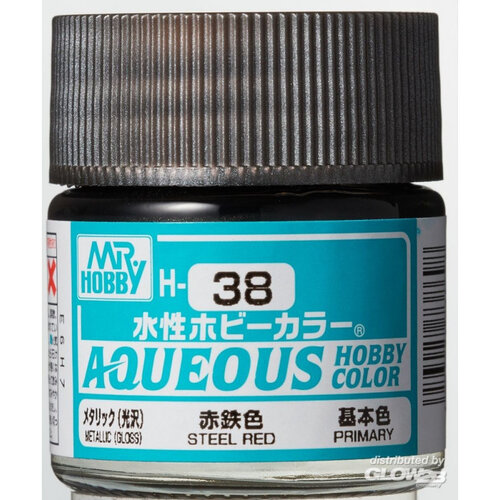 Mr.Hobby Mr. Hobby Aqueous Hobby Colors 10ml Steel Red H-038