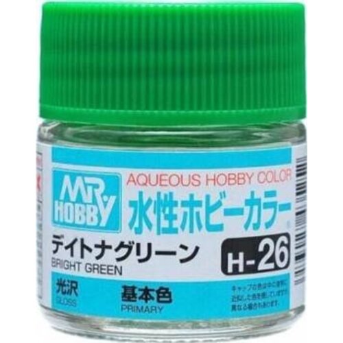 Mr.Hobby Mr. Hobby Aqueous Hobby Colors 10ml Bright Green H-026