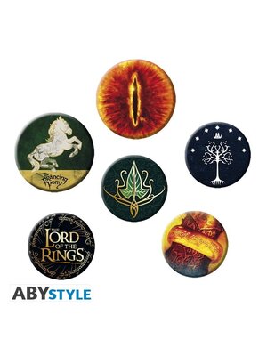 Abystyle Lord of The Rings Button Badge Symbols