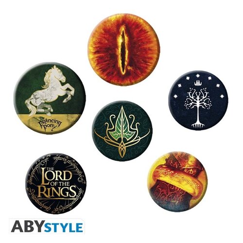 Abystyle Lord of The Rings Button Badge Symbols