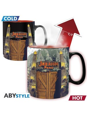 Jurassic Park Gates Heat Change Mug