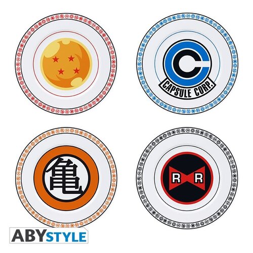 Abystyle Dragon Ball Set of 4 Plates Abystyle Dragon Ball Set of 4 Plates