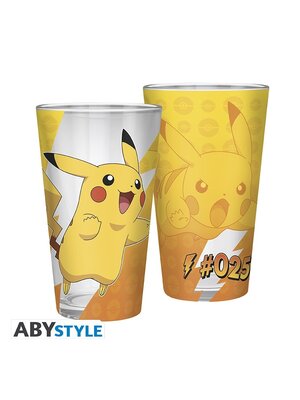 Abystyle Pokemon 400ML Large Glass Pikachu