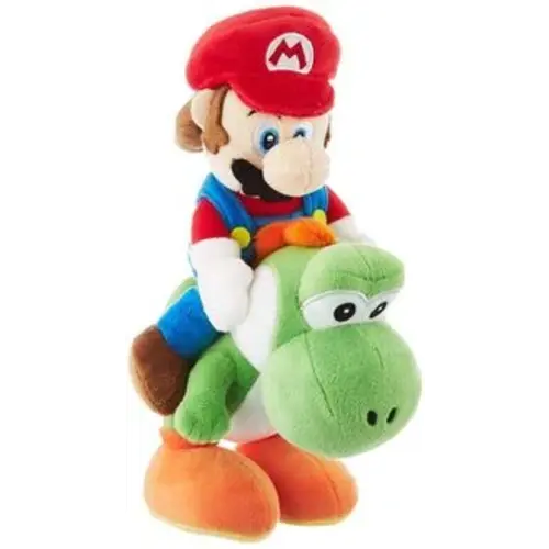 Together Plus Super Mario Bros Mario On Yoshi Pluche 21cm