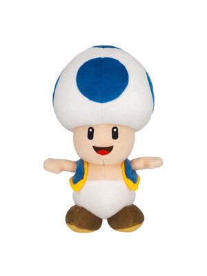 Together Plus Super Mario Bros Toad Blue Pluche 20cm