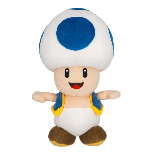 Together Plus Super Mario Bros Toad Blue Pluche 20cm