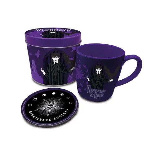 Pyramid Wednesday Nightshades And Ravens Mug and Coaster Tin Gift Set