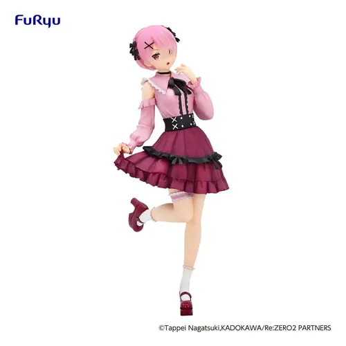 Furyu Re Zero Ram Girly Outfit Pink Trio Try It Figure 21cm