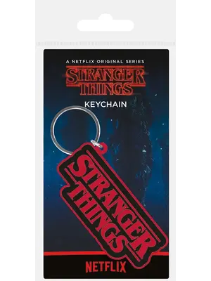 Pyramid Stranger Things Logo Rubber Keychain