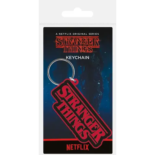 Pyramid Stranger Things Logo Rubber Keychain