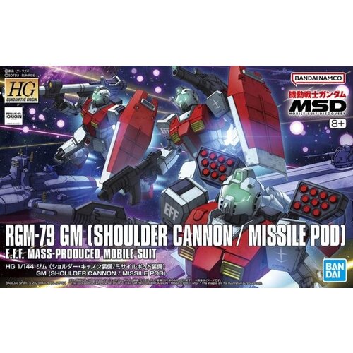 Bandai Gundam HG Origin RGM-79 GM (Shoulder Cannon / Missile Pod) 1/144 Model Kit