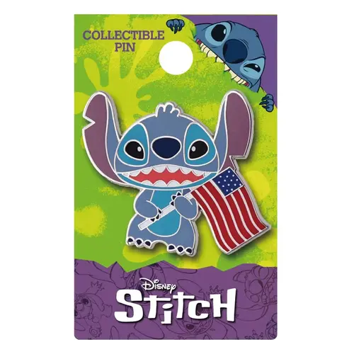 Monogram Disney Stitch 4th of July Enamel Pin