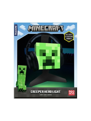Paladone Minecraft Creeper Head Headphone Stand with Light (USB Cable Included) Paladone
