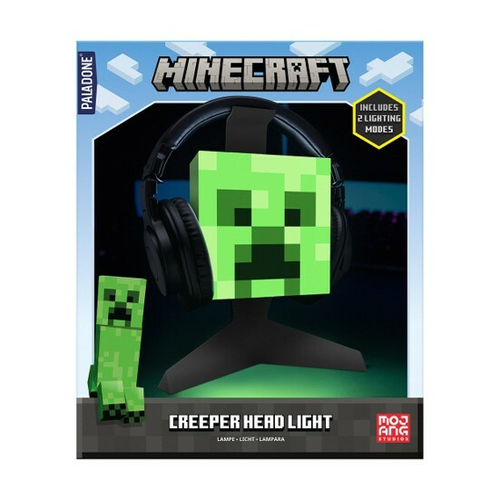 Paladone Minecraft Creeper Head Headphone Stand with Light (USB Cable Included) Paladone