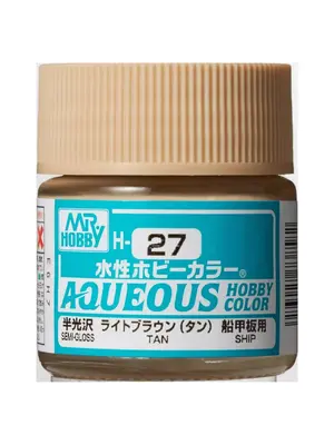 Mr.Hobby MR Hobby Aqueous Hobby Colors 10ML Tan Light Brown Ships Deck 27