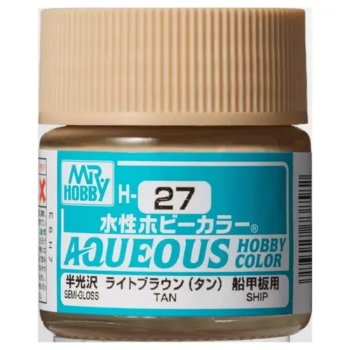 Mr.Hobby MR Hobby Aqueous Hobby Colors 10ML Tan Light Brown Ships Deck 27