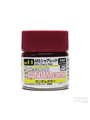 Mr.Hobby Mr Hobby Gundam Color (10ml) MS Char's Red UG-11 Semi Gloss Acrylverf