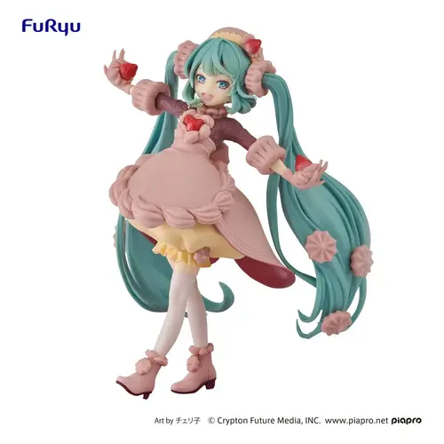 Furyu Hatsune Miku Strawberry Chocolate Short PVC Statue 17cm SweetSweets