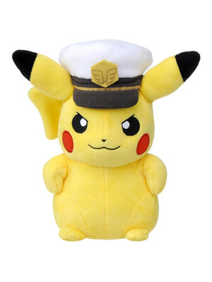 Tomy Pokemon Pikachu With Captain Hat 25cm Pluche Japan Import