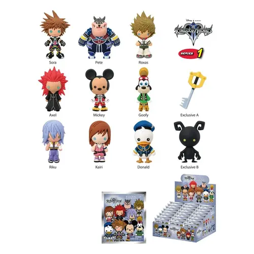 Monogram Disney Kingdom Hearts Series 1 3D Foam Bag Clip Keychain Mystery Bag