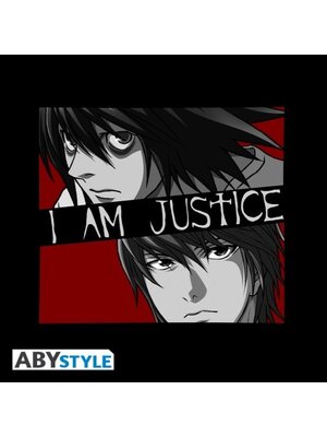 Abystyle Death Note T-Shirt Man Black I Am Justice L