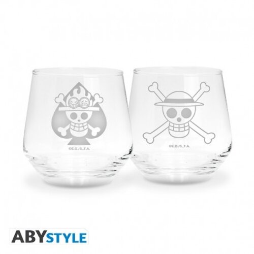 Abystyle One Piece Luffy & Ace 2 Glass Set Abystyle One Piece Luffy & Ace 2 Glass Set