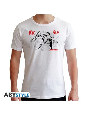 Abystyle One Piece Full Crew T-Shirt Man White XL