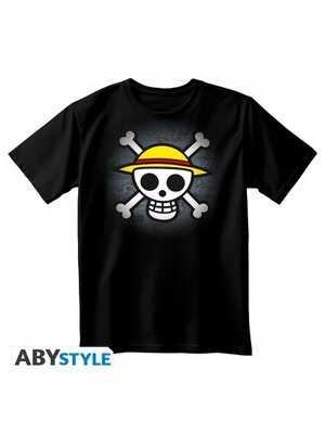 Abystyle One Piece Unisex T-Shirt Black Classic Skull S
