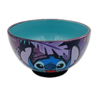 Disney Stitch Purple Flower Ceramic Bowl 600ml
