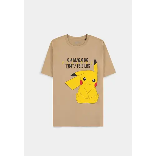 Difuzed Pokemon Pikachu Men T-Shirt L Beige