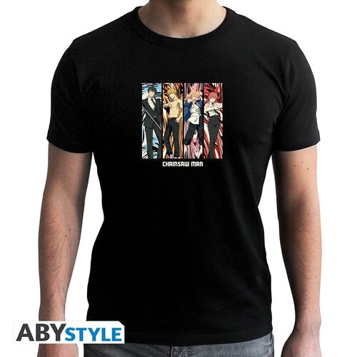 Abystyle Chainsaw Man Group T-Shirt Man Black S