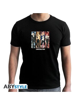 Abystyle Chainsaw Man Group T-Shirt Man Black L