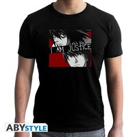 Death Note T-Shirt Man Black I Am Justice XL