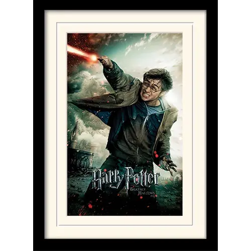 Pyramid Harry Potter Deathly Hallows Wand Framed Collector Print 30x40cm