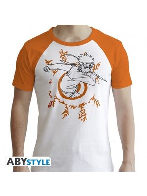 Abystyle Naruto SHIPPUDEN Naruto T-Shirt Man White & Orange L