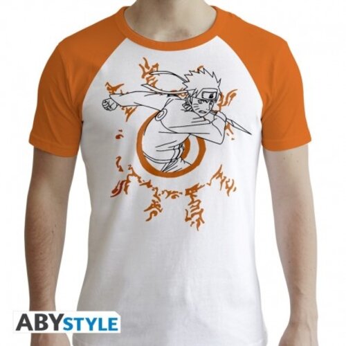 Abystyle Naruto SHIPPUDEN Naruto T-Shirt Man White & Orange L