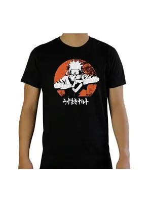 Abystyle NARUTO SHIPPUDEN Tshirt Man SS Black Naruto Large