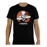 NARUTO SHIPPUDEN Tshirt Man SS Black Naruto Extra Large