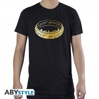 LORD OF THE RINGS One Ring Tshirt Man SS Black Double XL