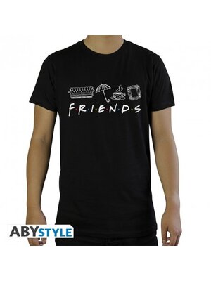 FRIENDS Friends Tshirt Man SS Black