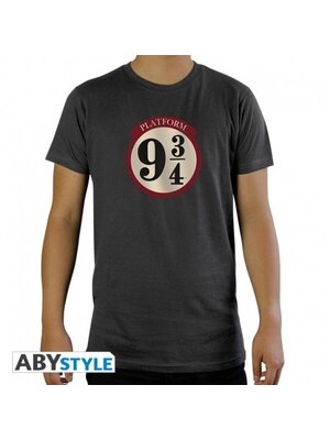 Abystyle Harry Potter T-Shirt Man Dark Grey Platform 9 3/4 M