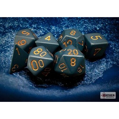 Chessex Chessex Dusty Blue / Copper 7 Dice Set