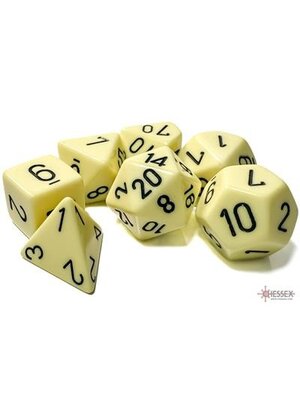 Chessex Chessex Pastel Yellow/Black 7 Dice Set