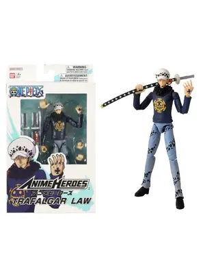 Bandai Red One Piece Trafalgar Law 17cm PVC Figure Anime Heroes