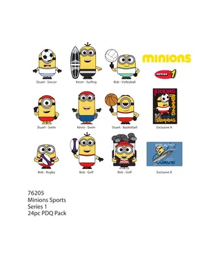 Monogram Minions Sports Series 1 3D Foam Bag Clip Blind Bag (1)