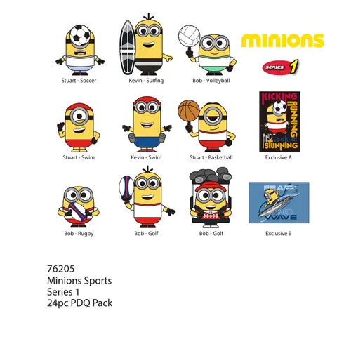 Monogram Minions Sports Series 1 3D Foam Bag Clip Blind Bag (1)