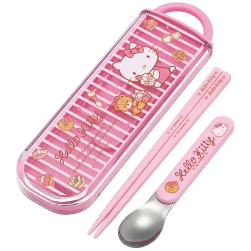 Benelic Hello Kitty Sweety Pink Chopstick and Spoon Set